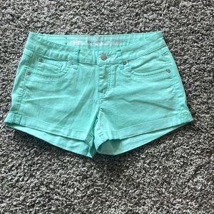 NWOT mint green shorts
